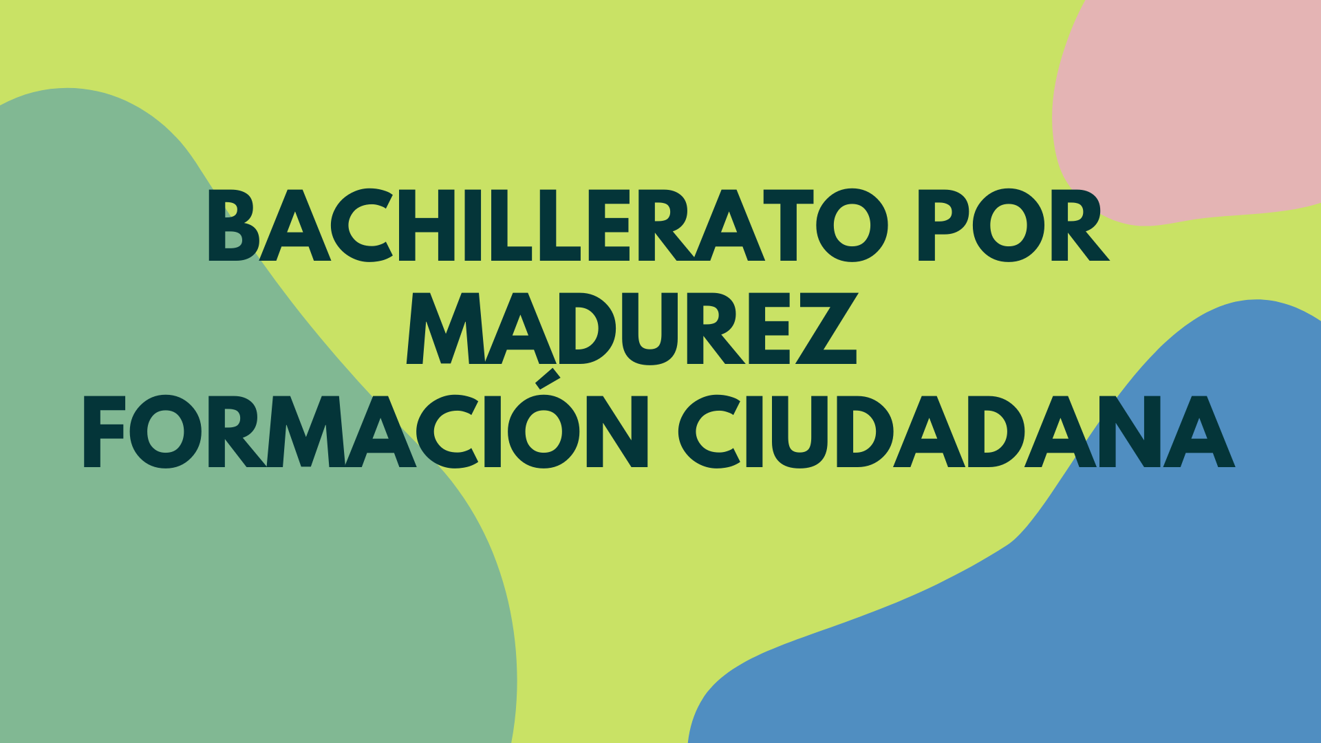 Bachillerato por madurez formación ciudadana